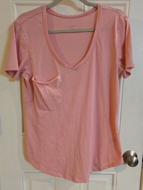 Z Supply Soft Pink V-Neck Pocket Tee
